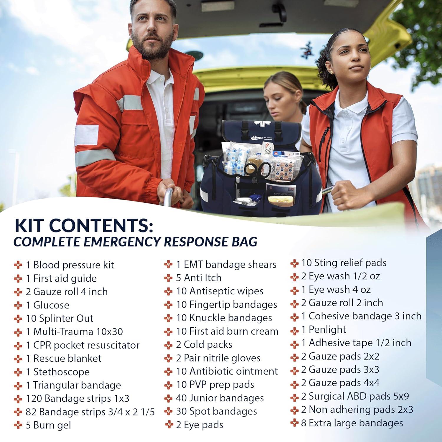 Kit de Primeros Auxilios MFASCO 415 Piezas Bolsa Reflectante