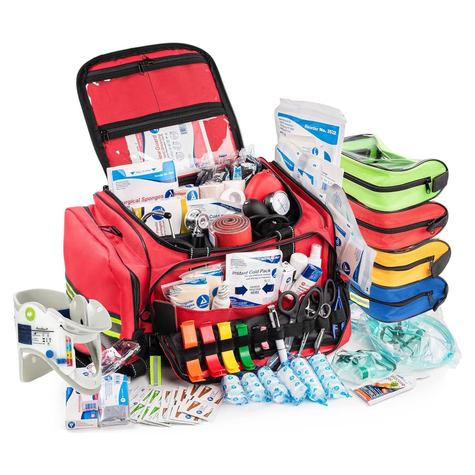 Kit de Trauma Profesional Scherber EMT/EMS con 250 Suministros