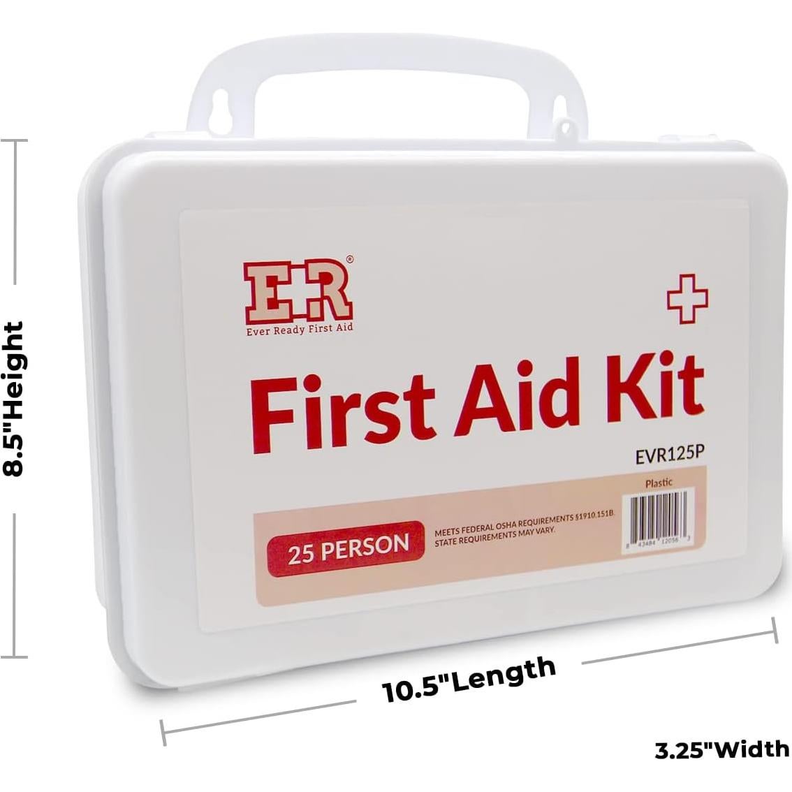 Kit de Primeros Auxilios Ever Ready 107 Piezas para 25 Personas