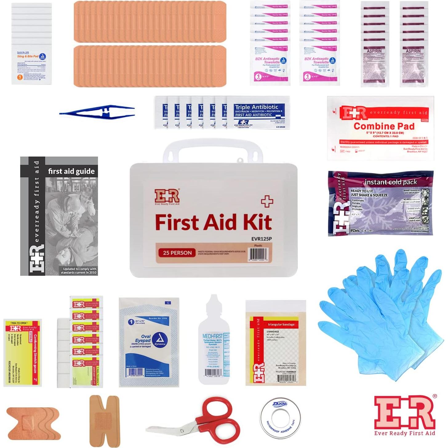 Kit de Primeros Auxilios Ever Ready 107 Piezas para 25 Personas