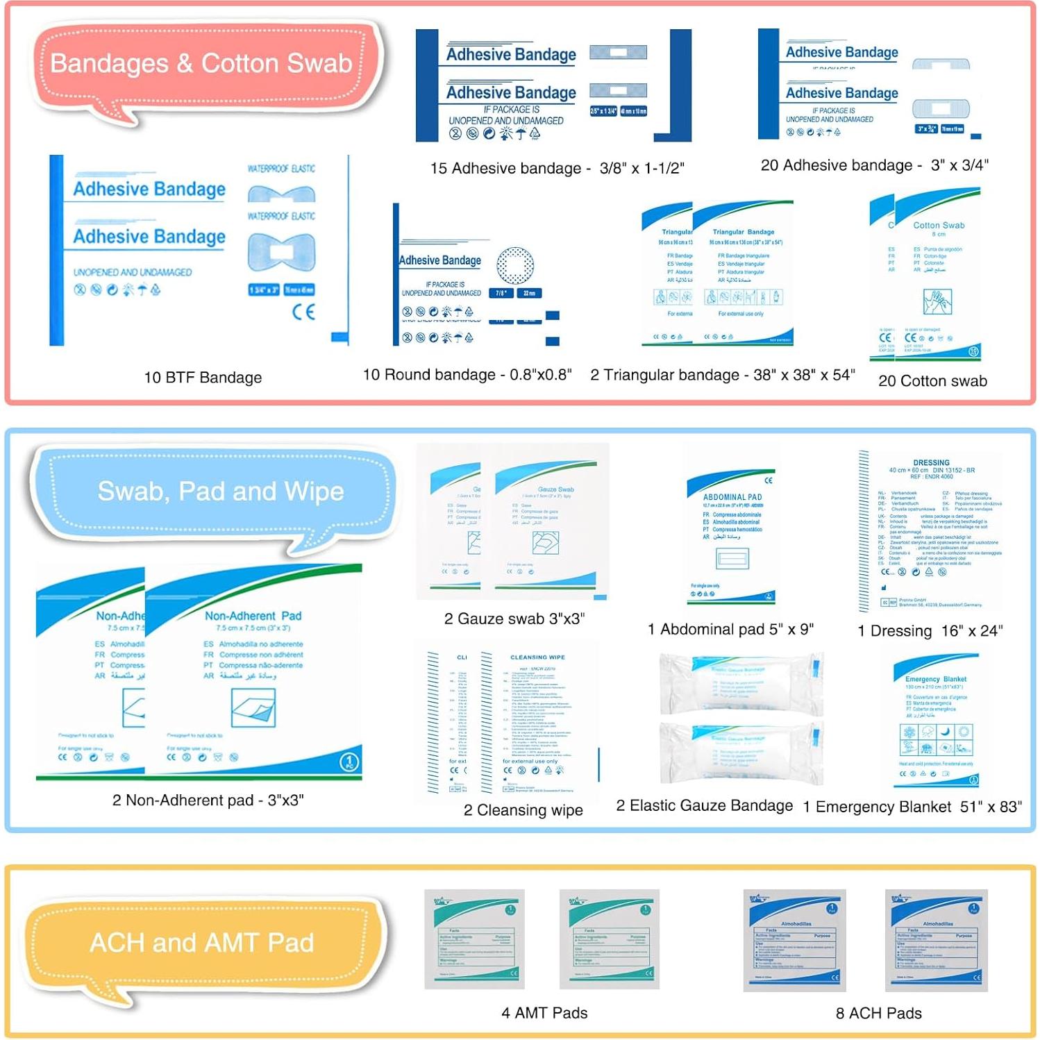 Kit de Primeros Auxilios Impermeable WELL-STRONG 123 Piezas