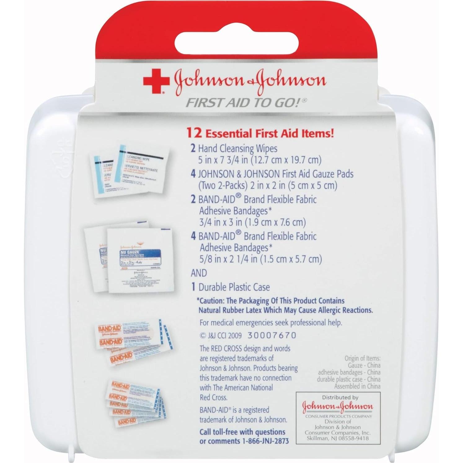 Kit de Primeros Auxilios Johnson & Johnson Mini 12 Elementos