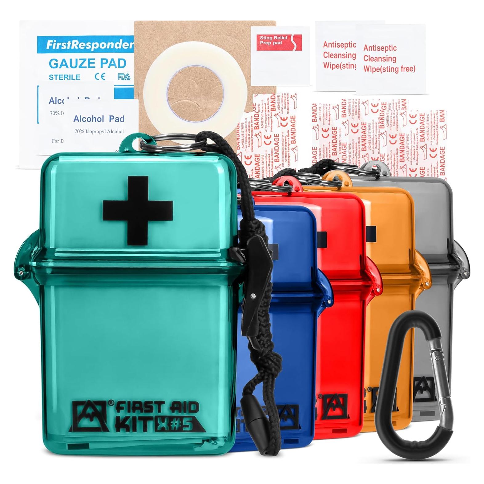 Kit de Primeros Auxilios Argento SC 30 Piezas Impermeable Turquesa