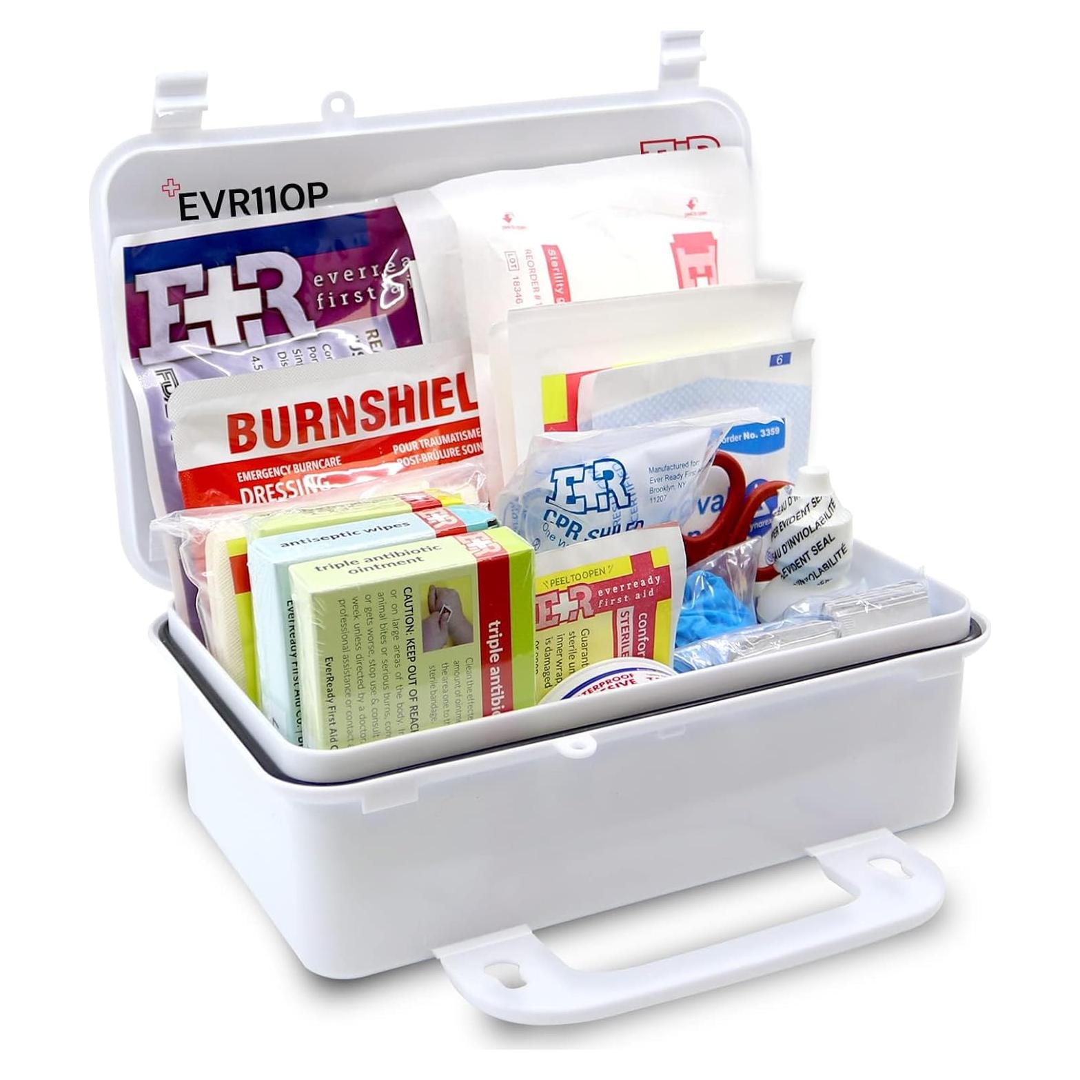 Kit de Primeros Auxilios Ever Ready para 25 Personas - Caja Plástica