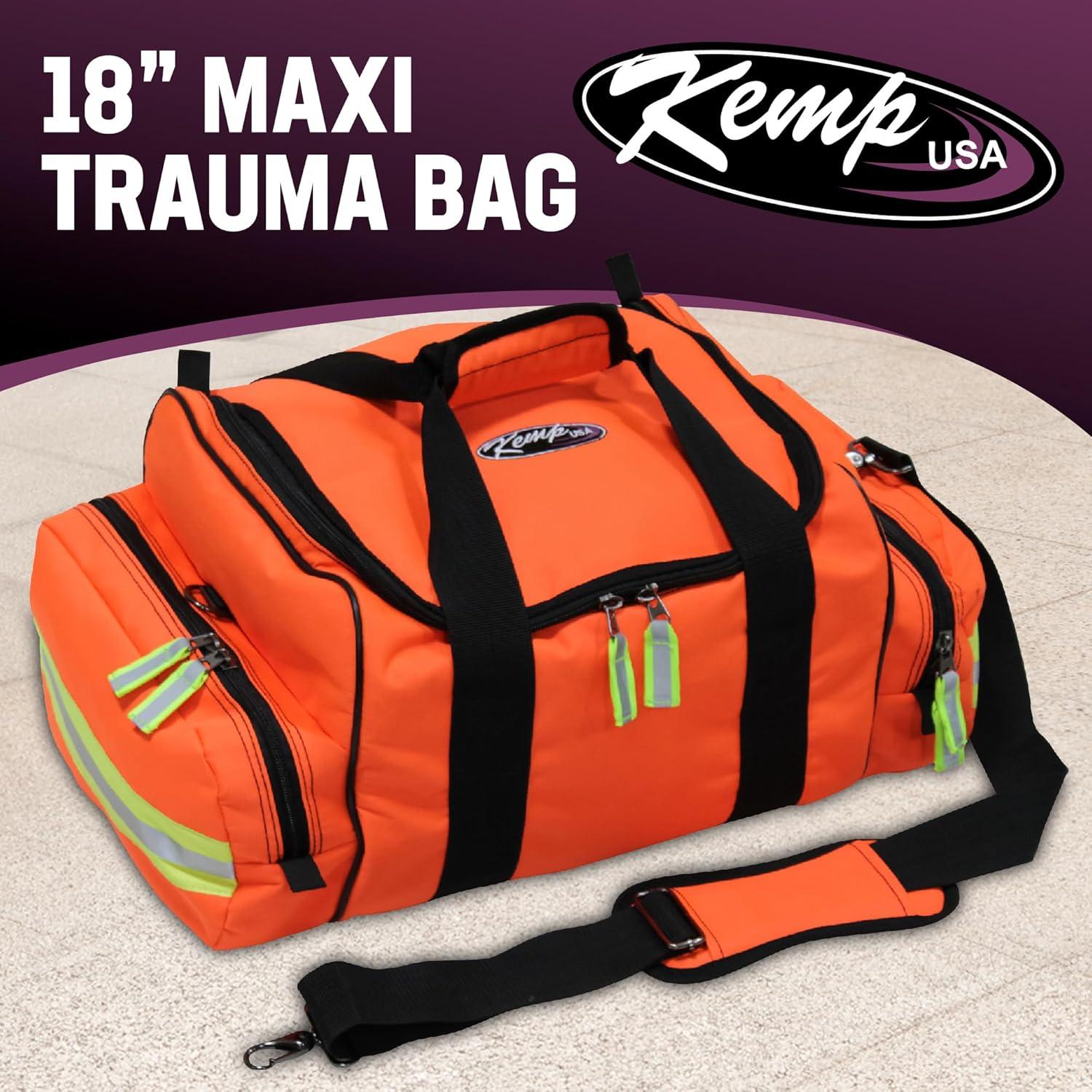 Bolsa de Trauma Kemp USA Maxi - Kit de Primeros Auxilios Naranja