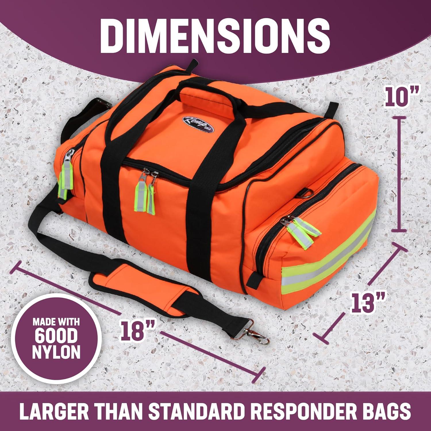 Bolsa de Trauma Kemp USA Maxi - Kit de Primeros Auxilios Naranja