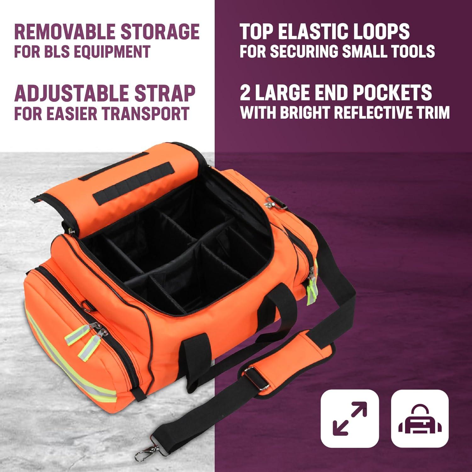 Bolsa de Trauma Kemp USA Maxi - Kit de Primeros Auxilios Naranja