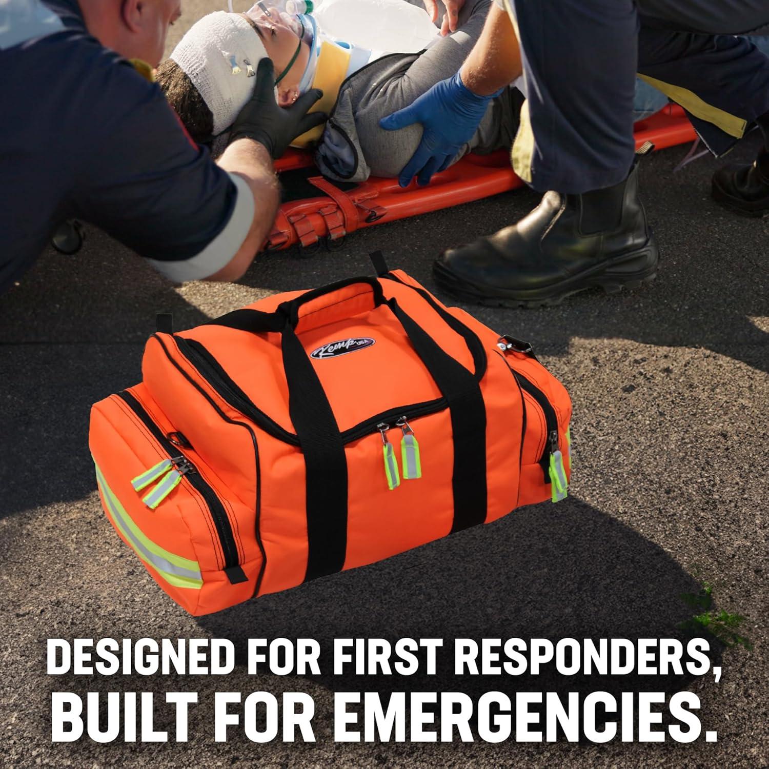 Bolsa de Trauma Kemp USA Maxi - Kit de Primeros Auxilios Naranja