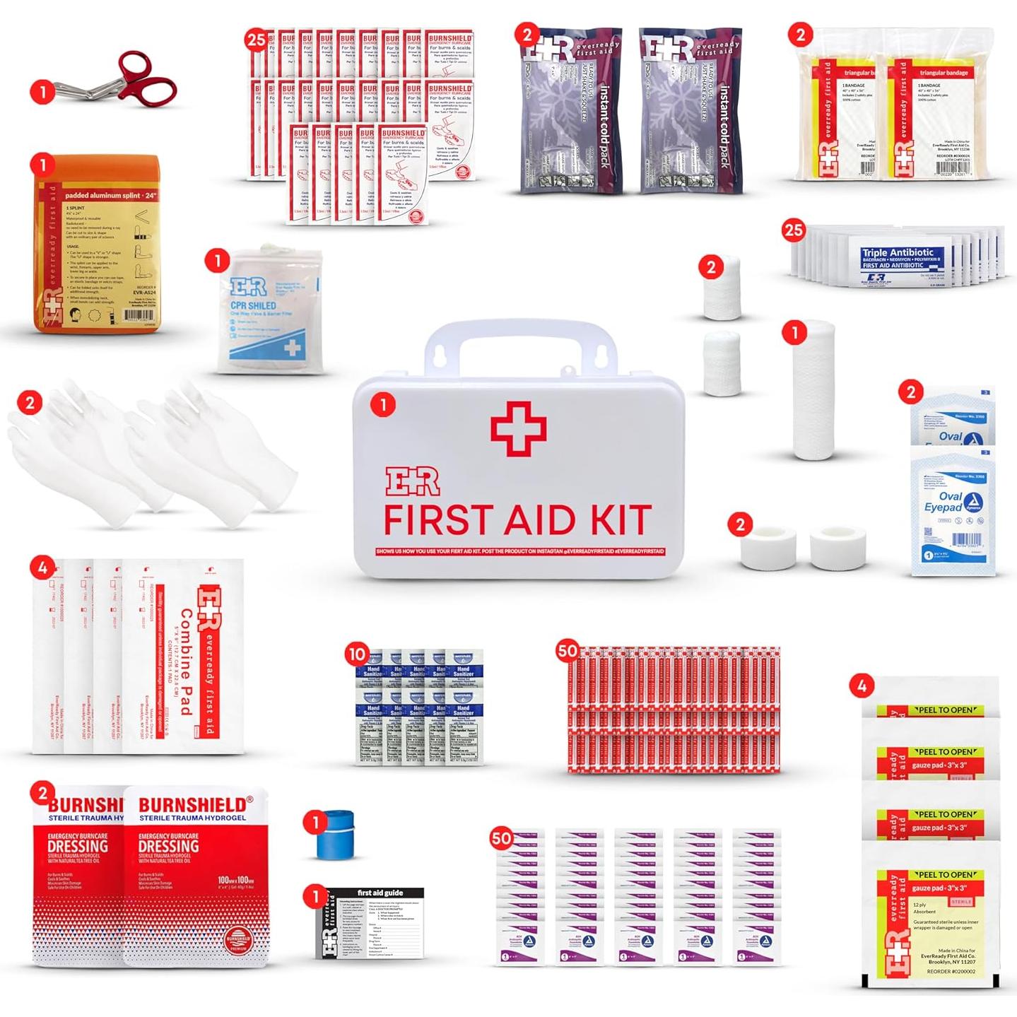 Kit de Primeros Auxilios Ever Ready 190 Piezas Cumple ANSI B