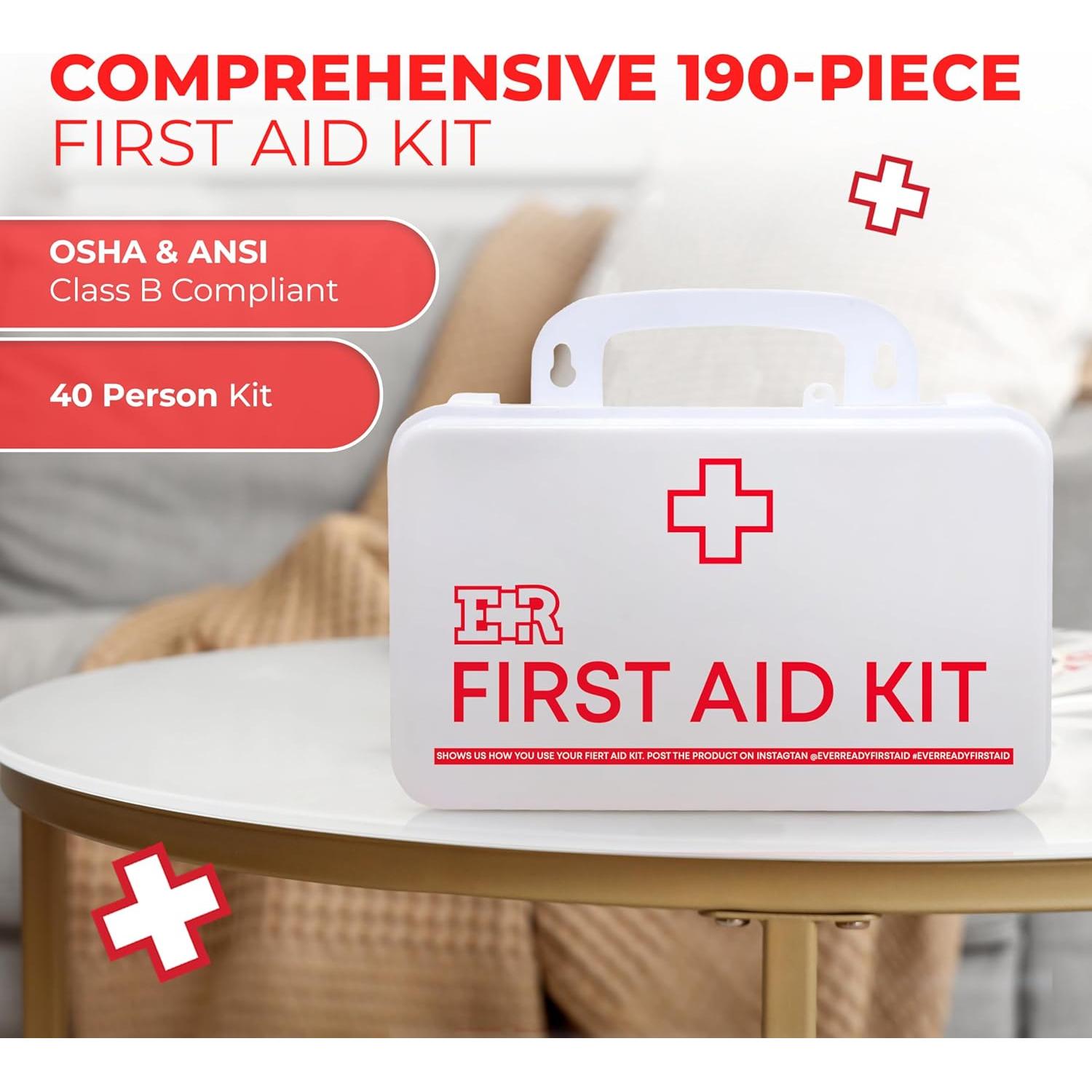 Kit de Primeros Auxilios Ever Ready 190 Piezas Cumple ANSI B