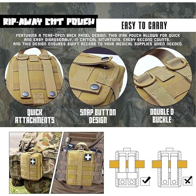 Kit de Trauma IFAK VIIDOO 74 Piezas para Primeros Auxilios