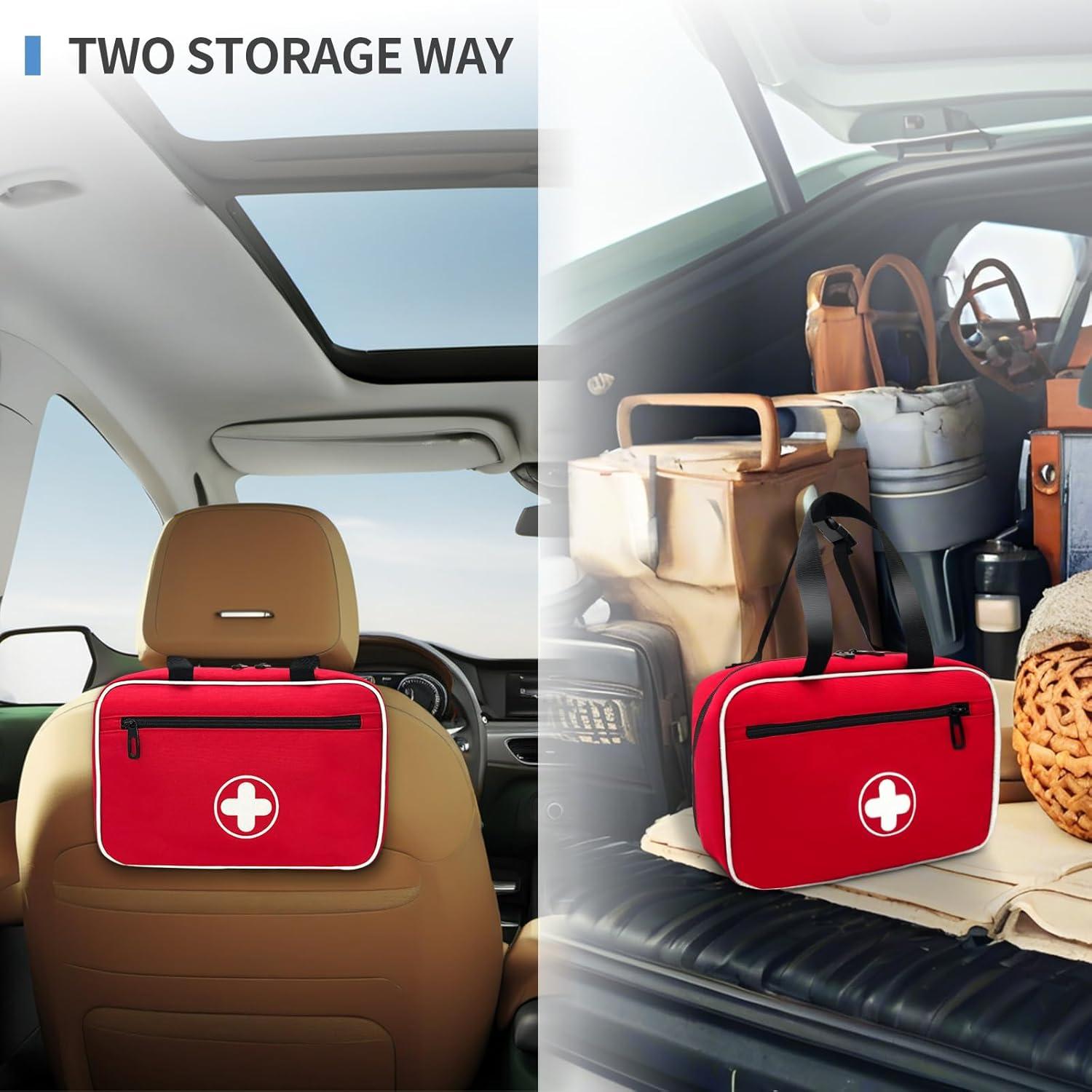 Bolsa de Primeros Auxilios MELINON Portátil Rojo 29x10x20cm