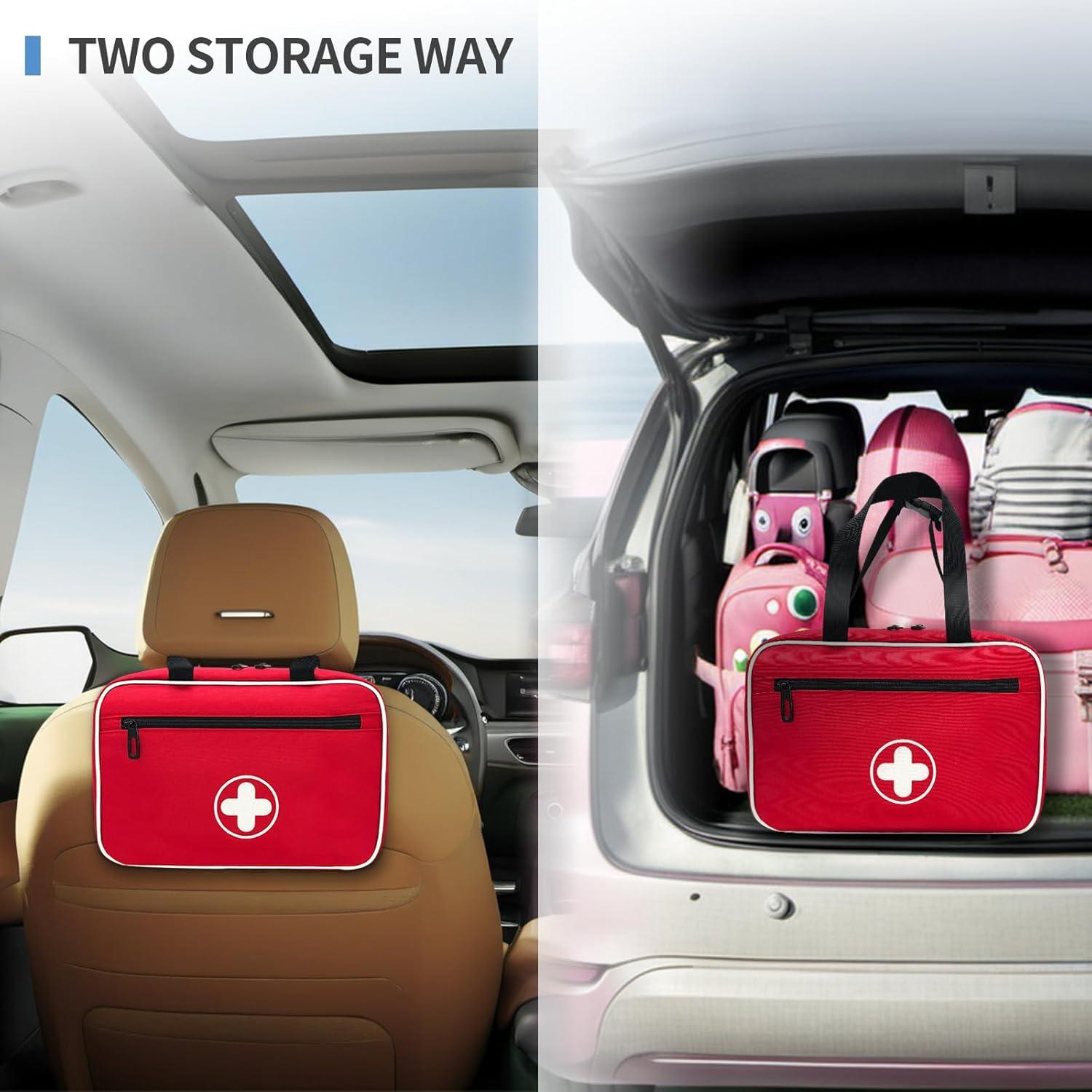 Bolsa de Primeros Auxilios MELINON Portátil Rojo 29x10x20cm