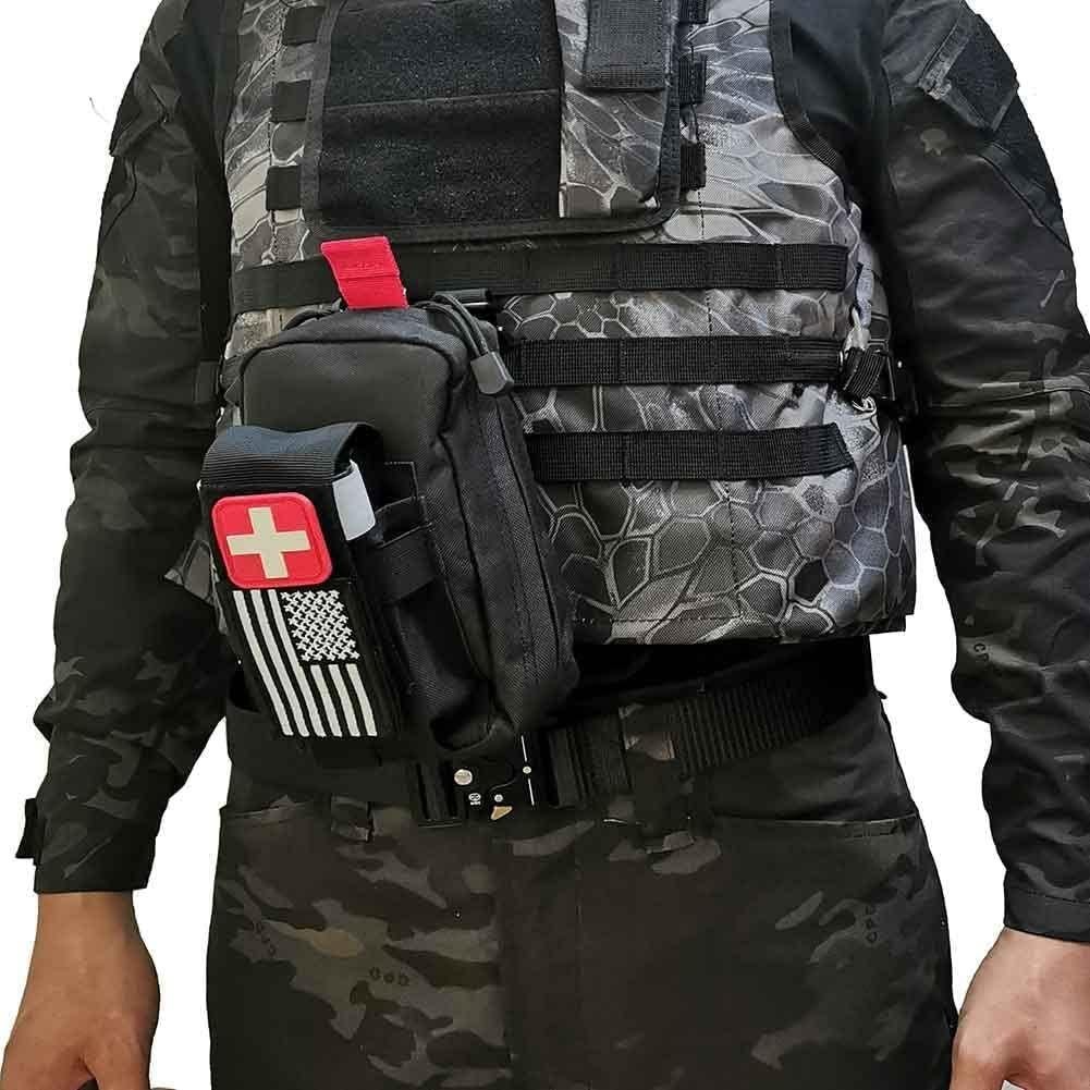 Kit de Trauma IFAK VIIDOO Rojo, Primeros Auxilios Táctico Molle