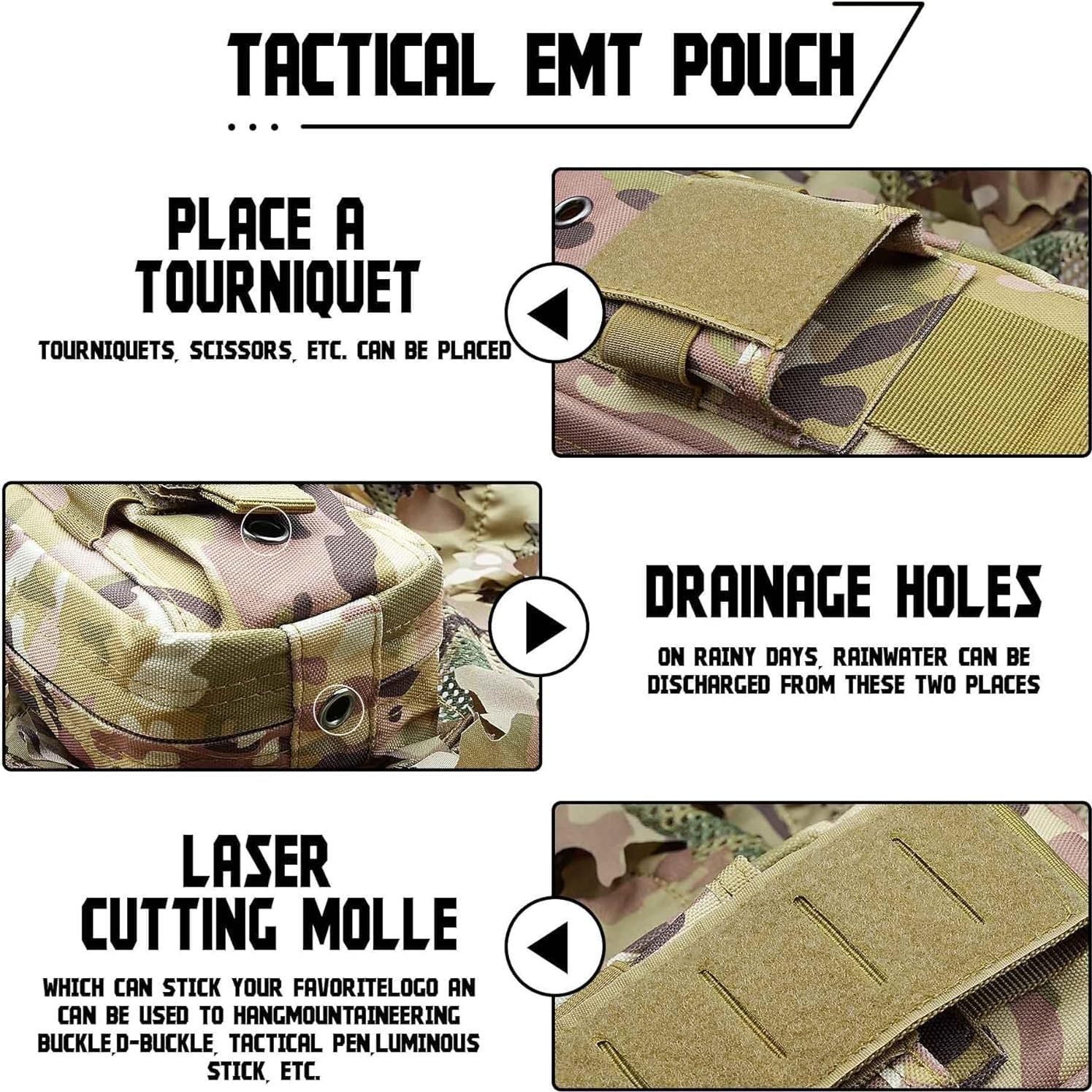 Kit de Trauma IFAK VIIDOO Rojo, Primeros Auxilios Táctico Molle