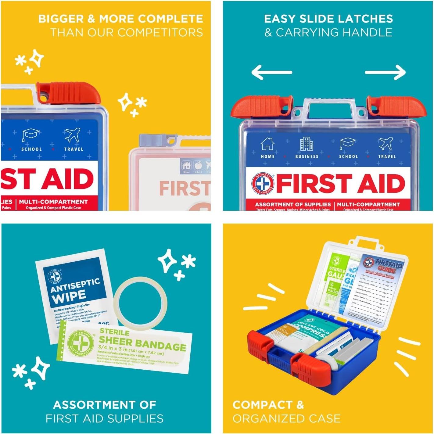 Kit de Primeros Auxilios Be Smart Get Prepared 110 Piezas