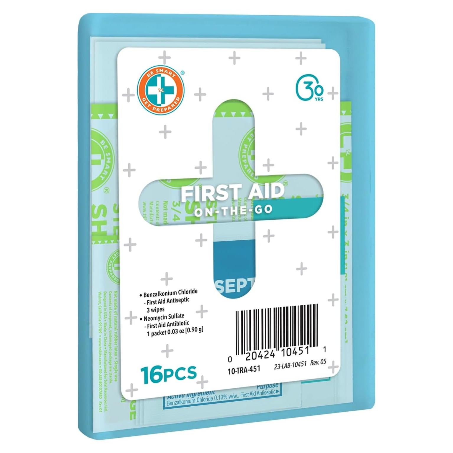 Kit de Primeros Auxilios Be Smart Get Prepared 16 Piezas