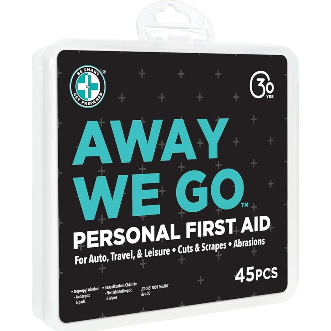 Kit de Primeros Auxilios Be Smart Get Prepared 45 Piezas - Hogar, Auto, Viaje