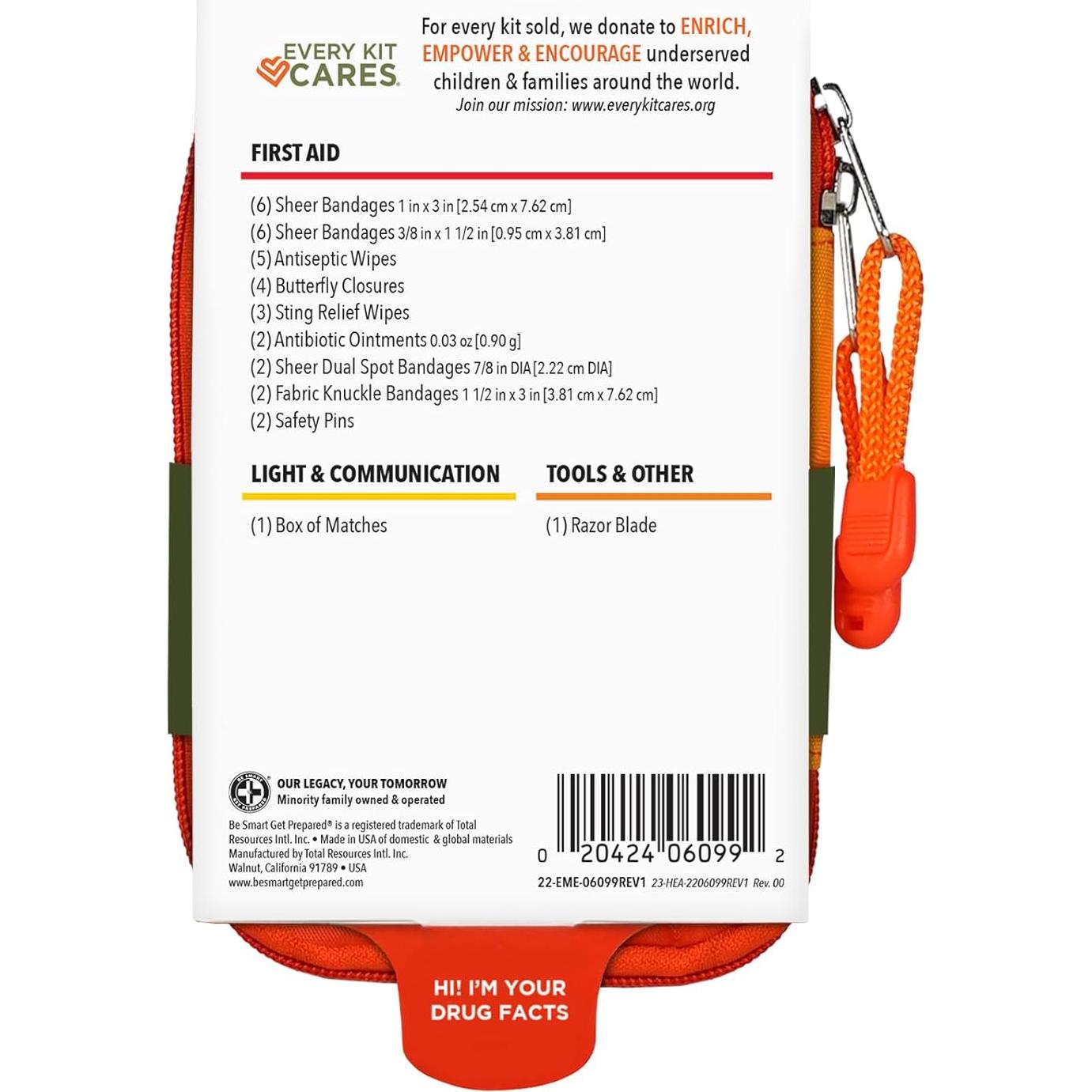 Kit de Supervivencia Personal Be Smart Get Prepared 34 Piezas