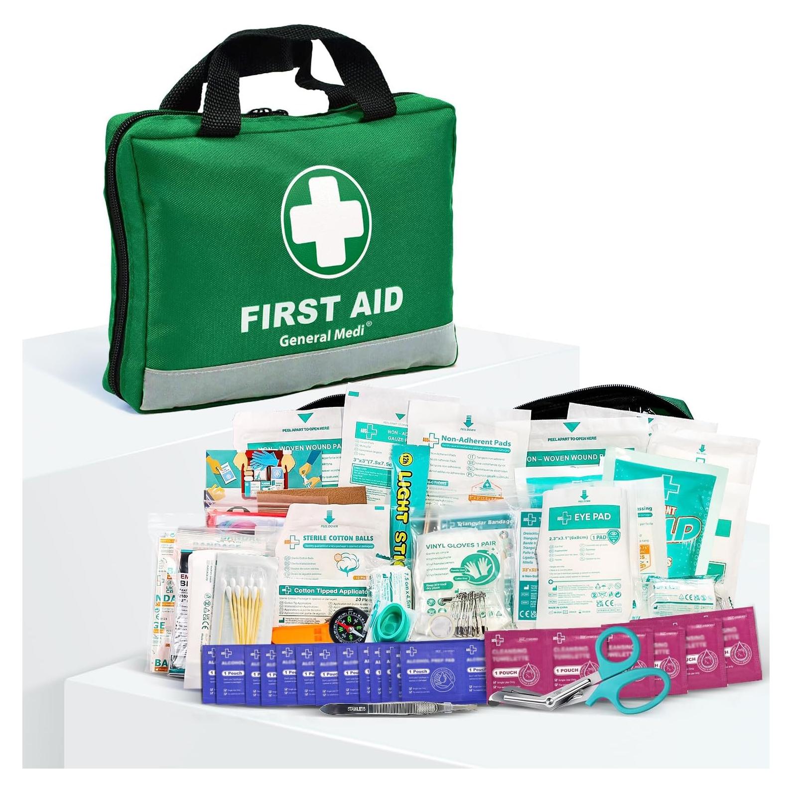 Kit de Primeros Auxilios General Medi 210 Piezas Verde