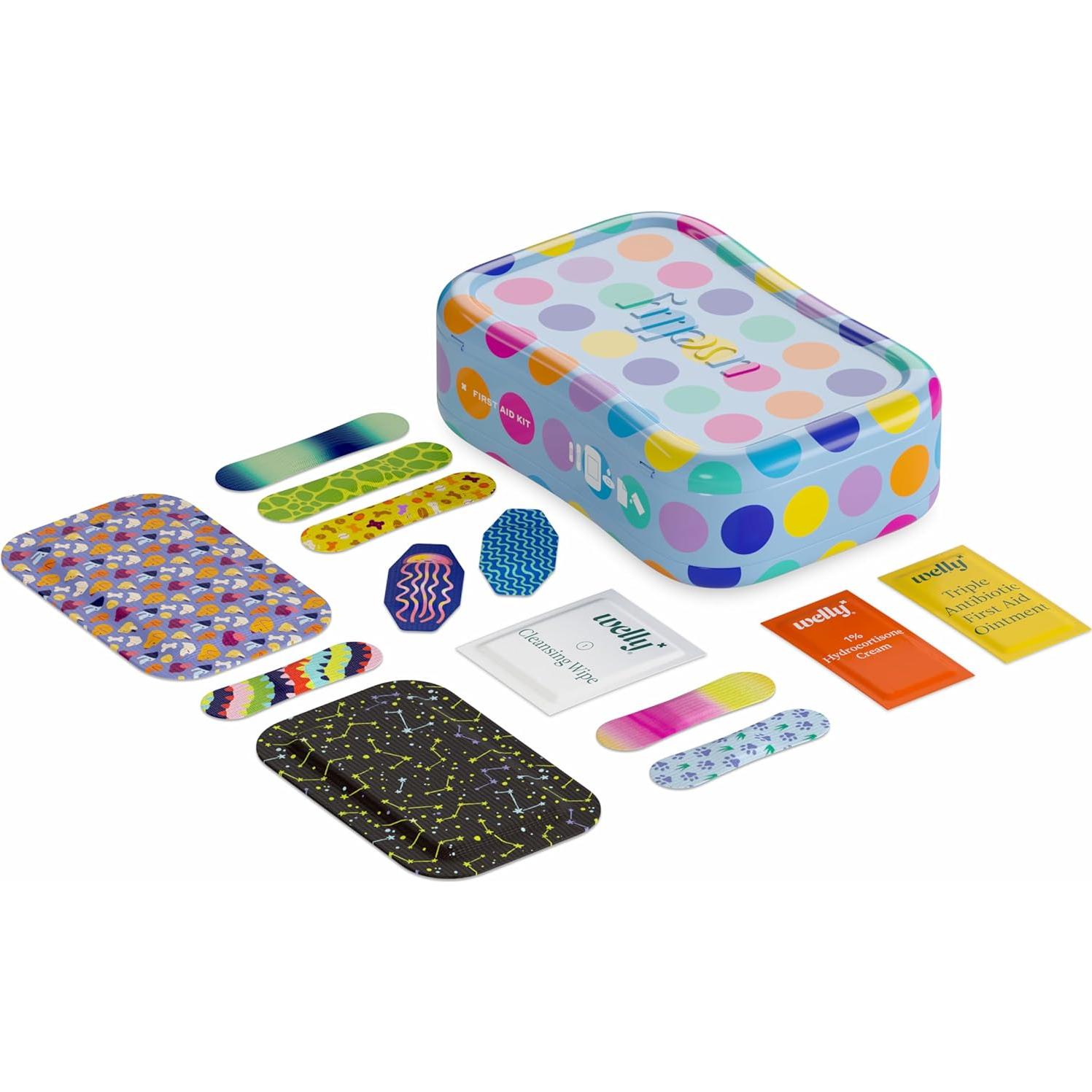 Kit de Primeros Auxilios Welly - 70 Unidades con Vendajes y Ungüentos