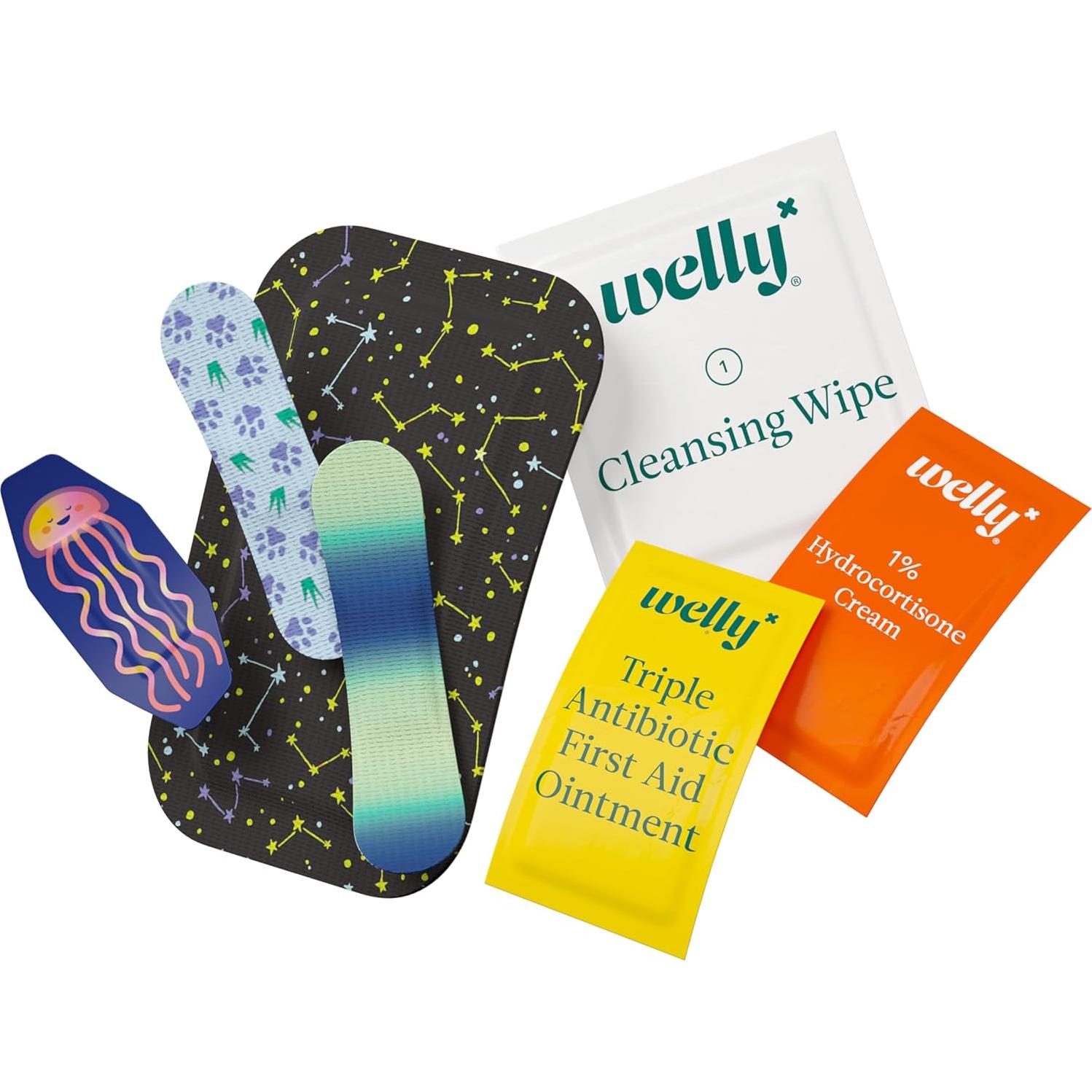 Kit de Primeros Auxilios Welly - 70 Unidades con Vendajes y Ungüentos