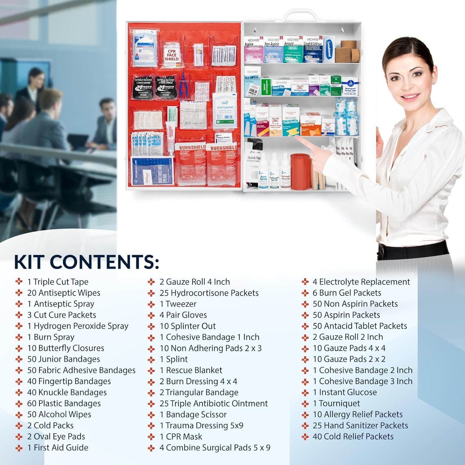 Kit de Primeros Auxilios Metálico MFASCO 4 Estantes 61.5x41.1cm