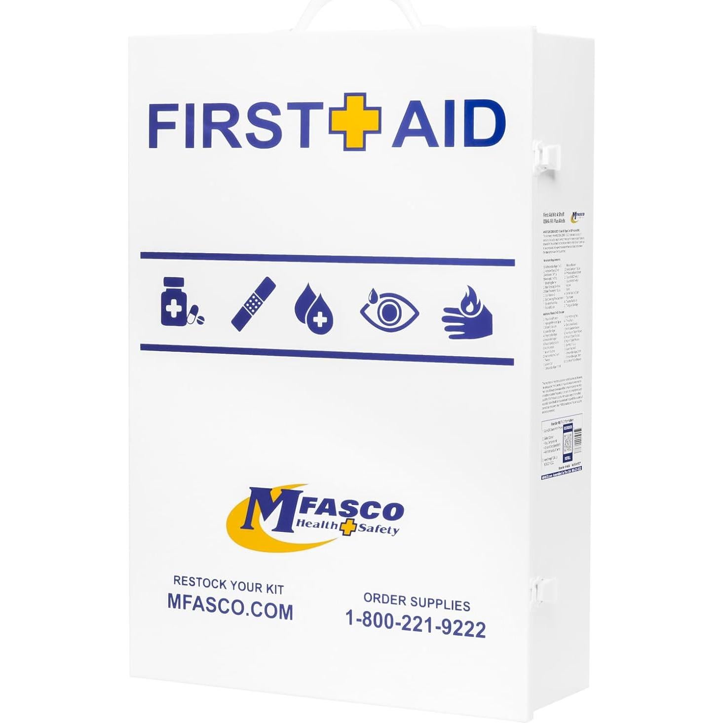 Kit de Primeros Auxilios Metálico MFASCO 4 Estantes 61.5x41.1cm