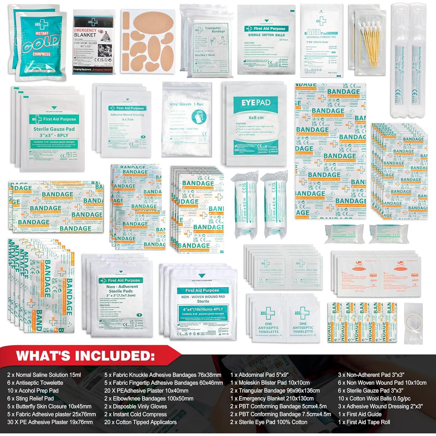 Kit de Primeros Auxilios General Medi 160 Piezas - Suministros Médicos