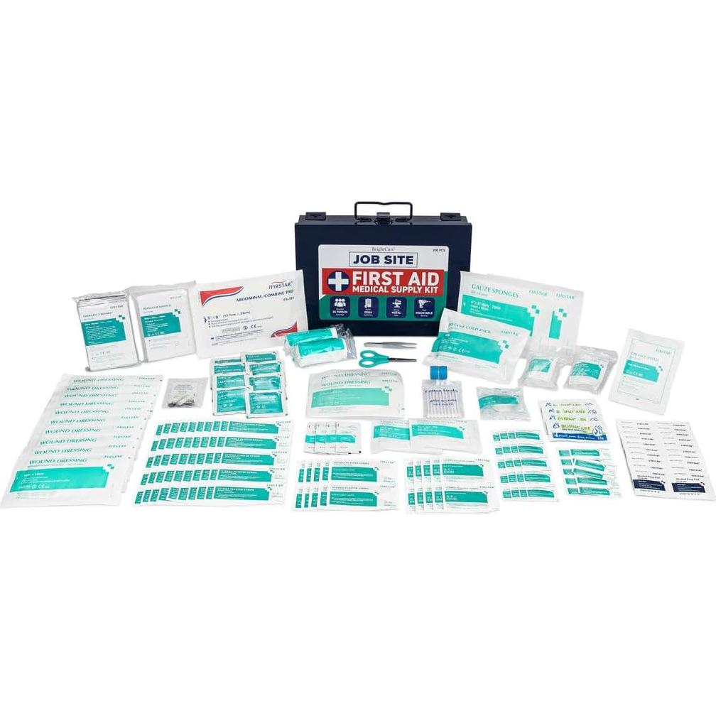 Kit de Primeros Auxilios 200 Piezas BrightCare Metal Resistente
