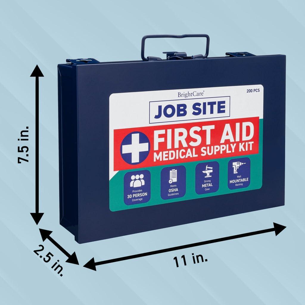 Kit de Primeros Auxilios 200 Piezas BrightCare Metal Resistente