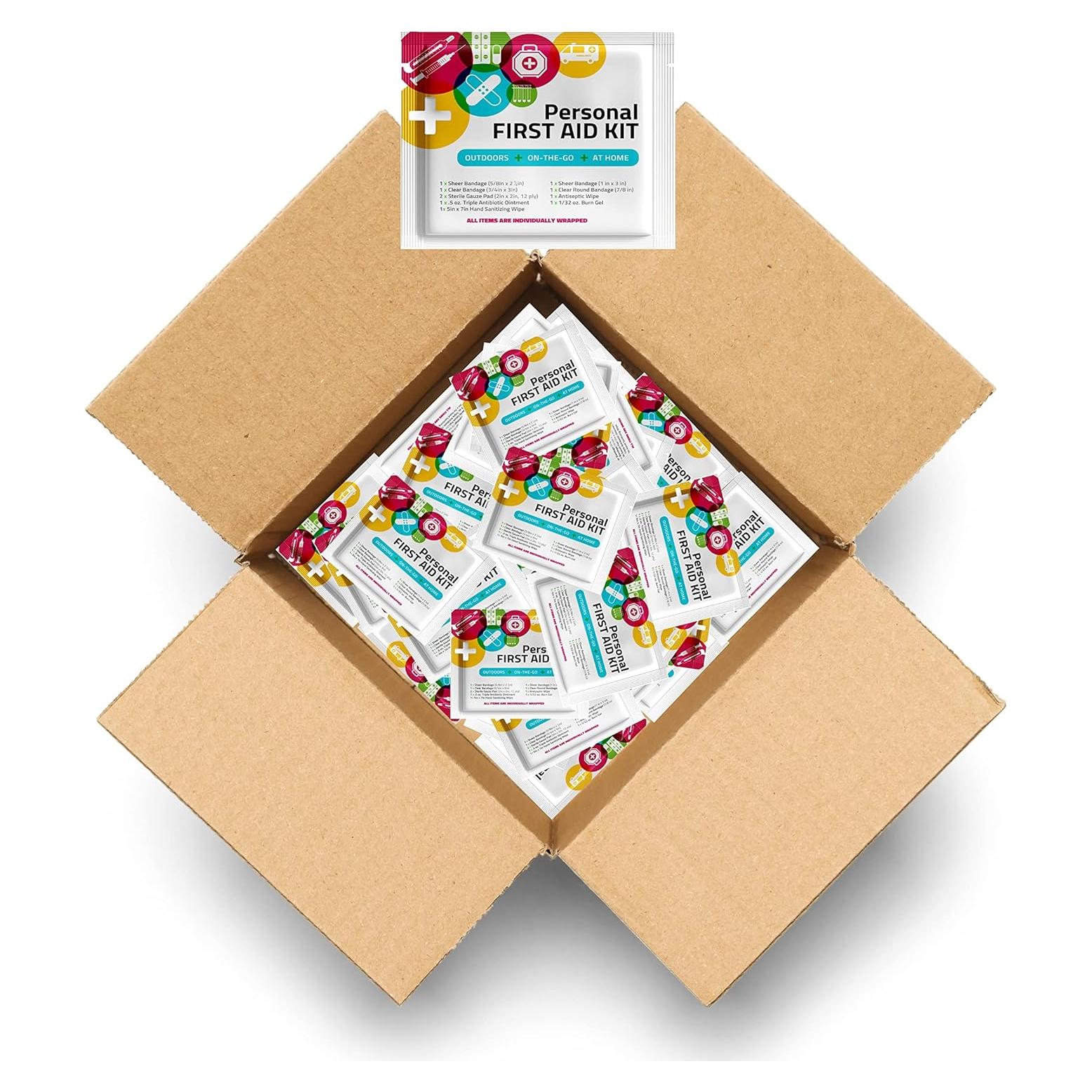 Kit de Primeros Auxilios Portátil U Safe - 10 Paquetes - 60 Piezas