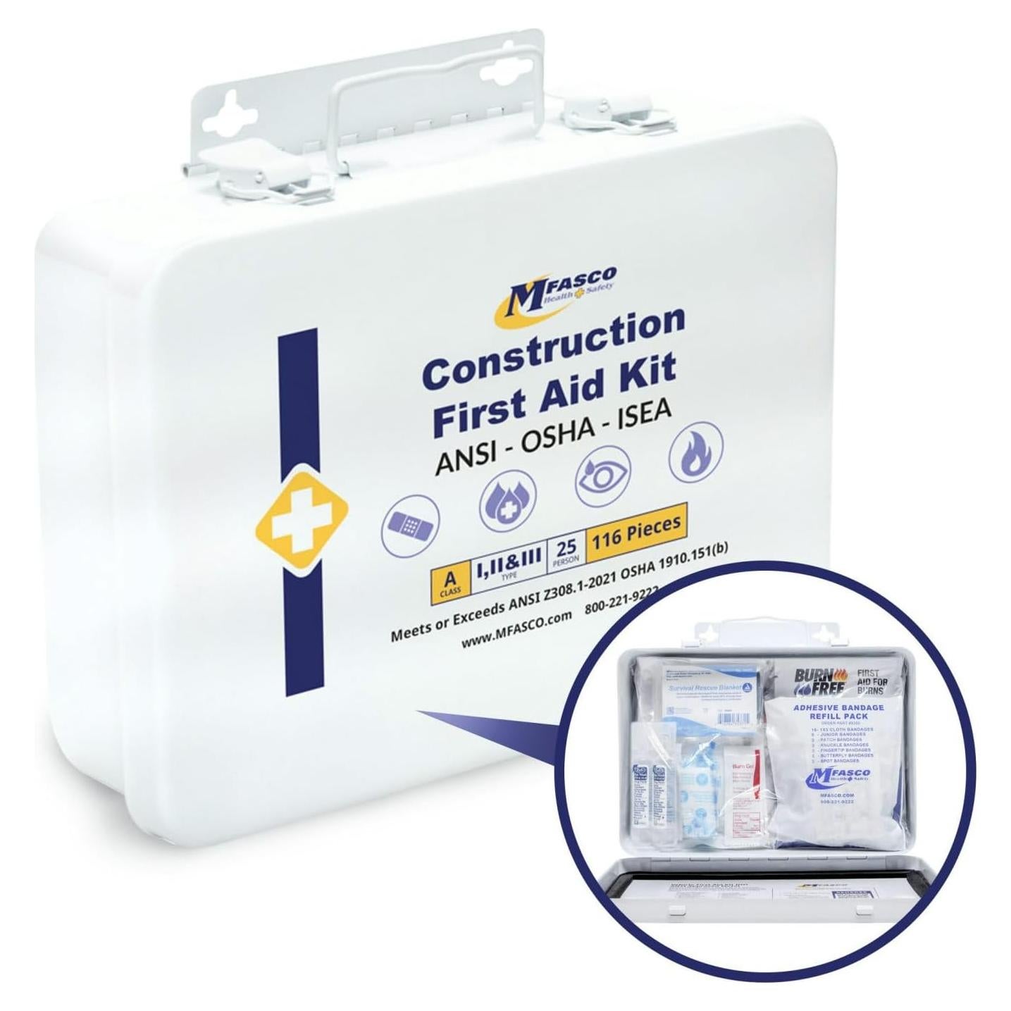 Kit de Primeros Auxilios MFASCO - Caja Metal Clase A OSHA 2021