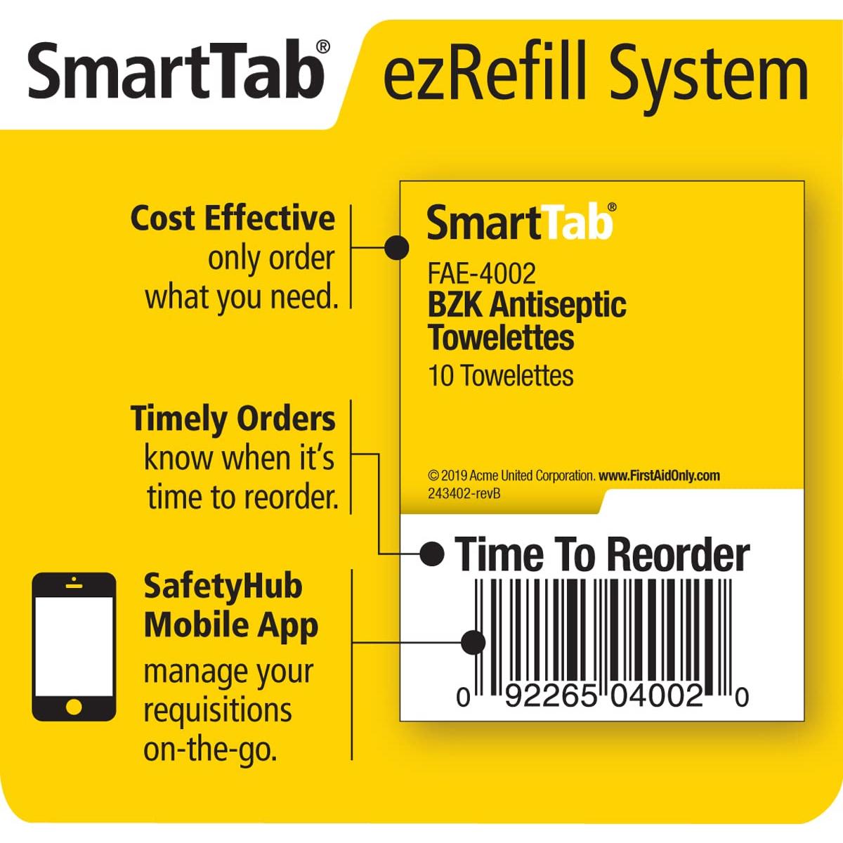 First Aid Only 746005 SmartCompliance 50-Person ANSI 2021 A and OSHA Compliant First Aid Cabinet for Restaurant Kitchen, Cafeteria, and Other Food Service Venues, Large Metal Cabinet