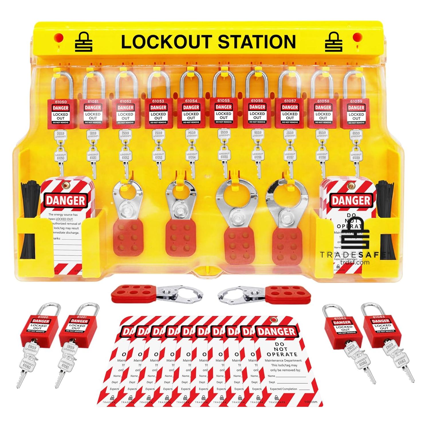 Estación de Bloqueo y Etiquetado TRADESAFE XL - Kit de 14 Candados