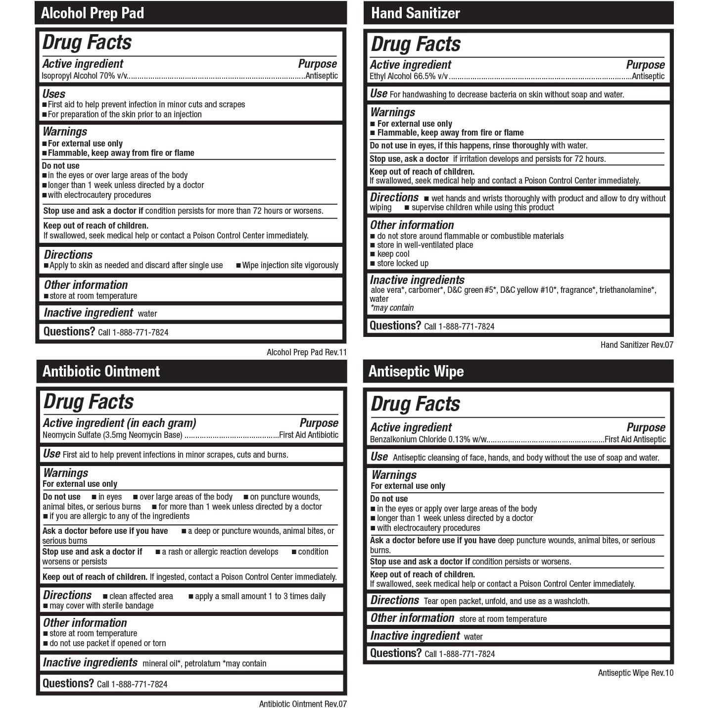 Kit de Primeros Auxilios Be Smart Get Prepared 84 Piezas