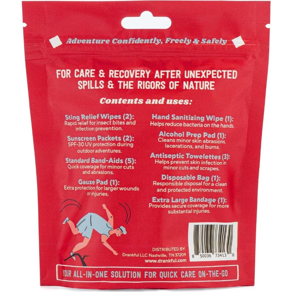 Portable Travel Kits - Code Brown Bag, There Will be Blood, Mud & Crud Kit, Patch Up Pack, Pocket-Sized, for On-The-Go, for Running, Camping, Hiking, and Outdoors