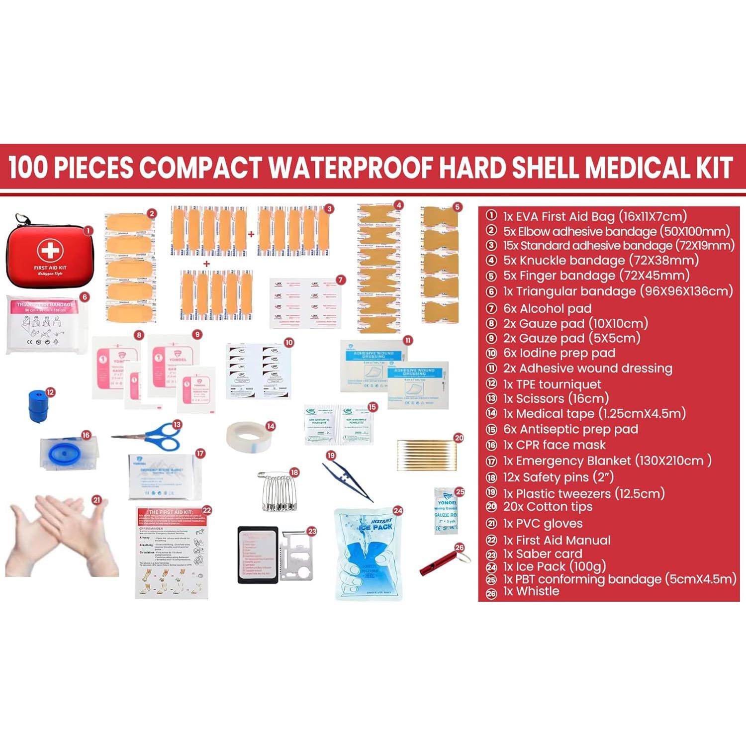Kit de Primeros Auxilios Compacto Rattygan 15.2x12.7cm Impermeable