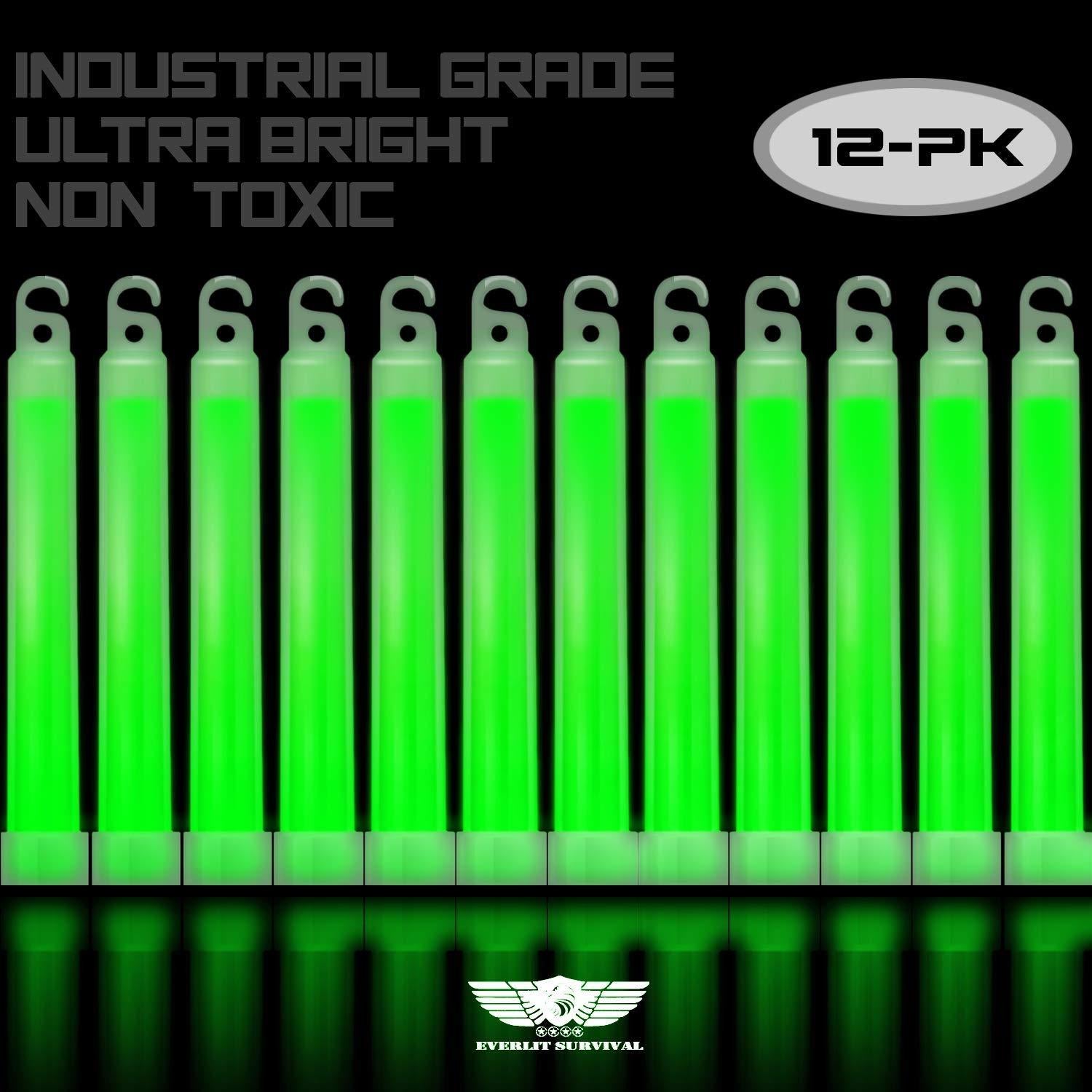 Bastones de Luz de Emergencia EVERLIT 15.24 cm Verde - 12 Paquete