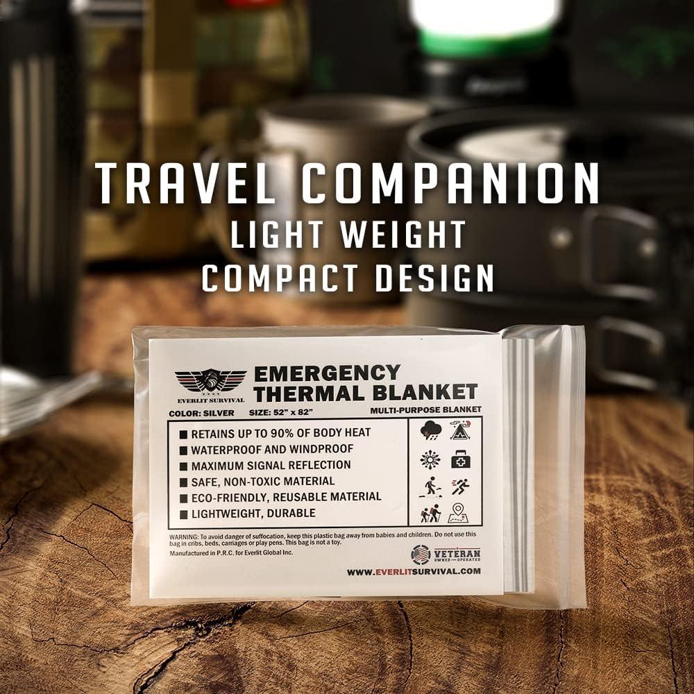 Mantas Térmicas de Emergencia Mylar EVERLIT - Paquete de 12