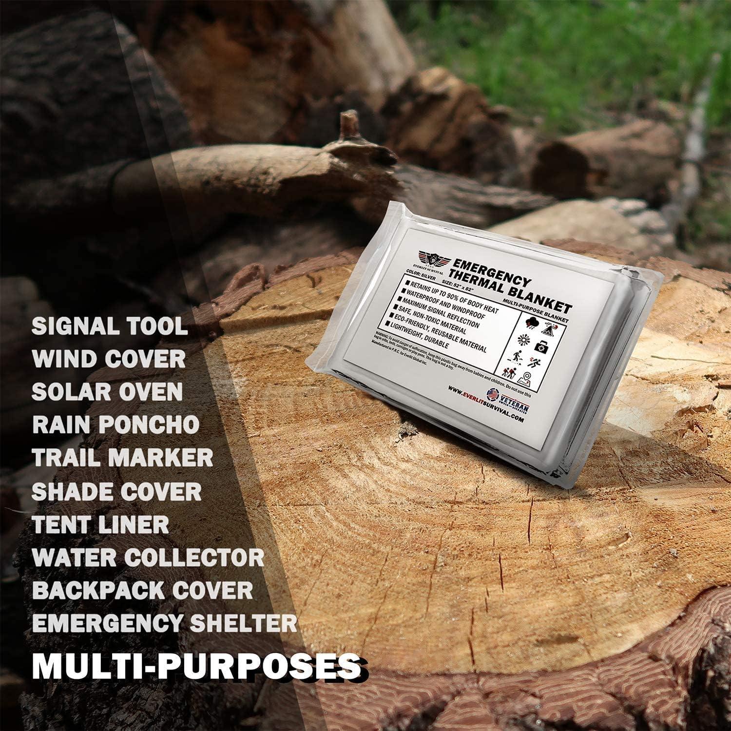 Mantas Térmicas de Emergencia Mylar EVERLIT - Paquete de 12