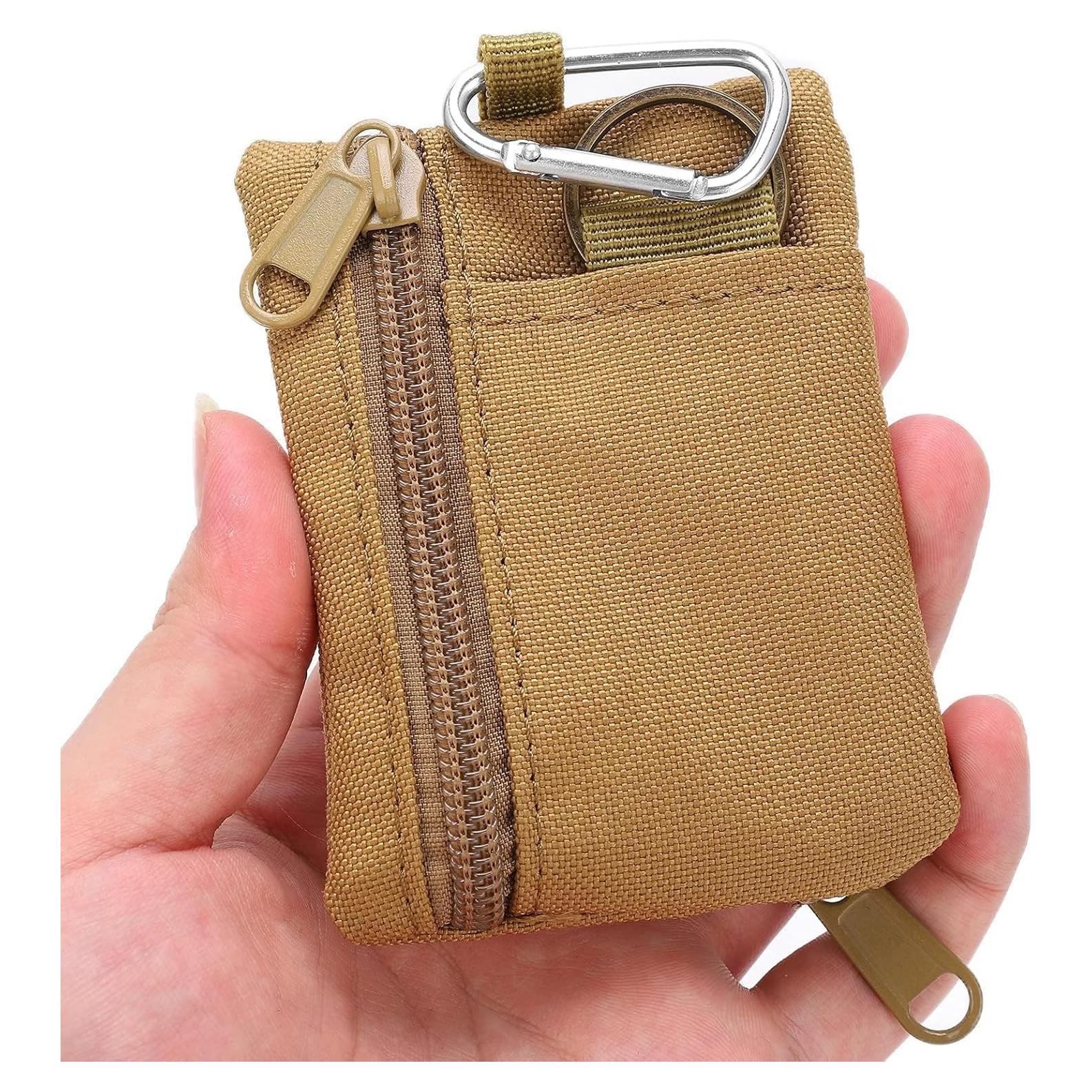 Bolsa EDC Molle HERCHR de Nailon 10.5x8x1.5cm Color Arcilla