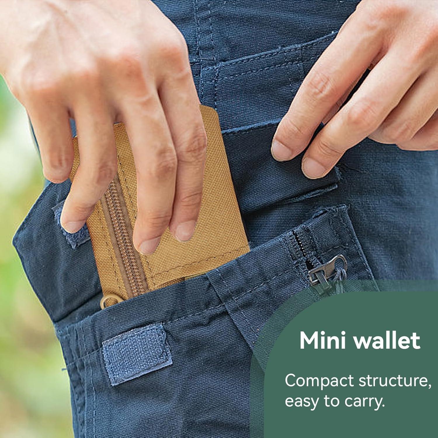 Bolsa EDC Molle HERCHR de Nailon 10.5x8x1.5cm Color Arcilla