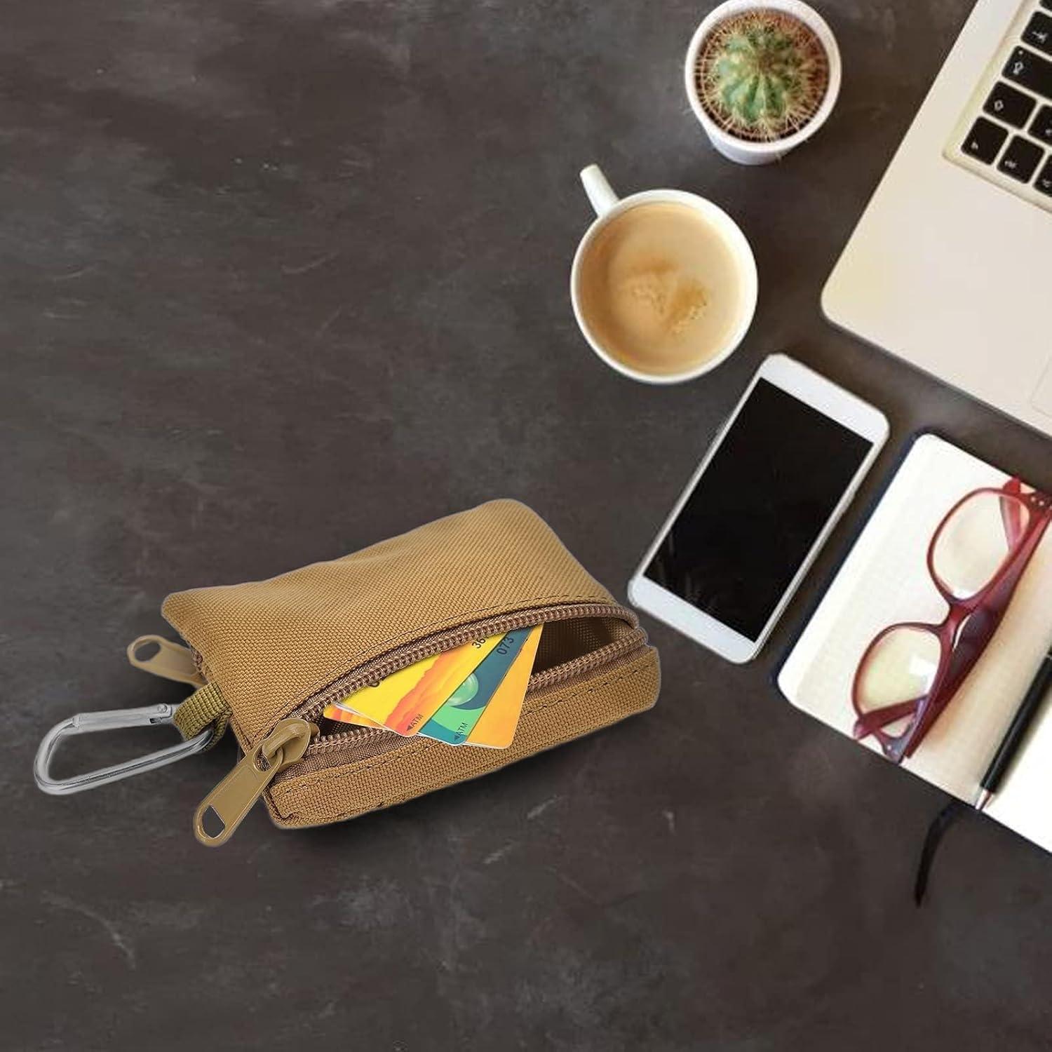 Bolsa EDC Molle HERCHR de Nailon 10.5x8x1.5cm Color Arcilla