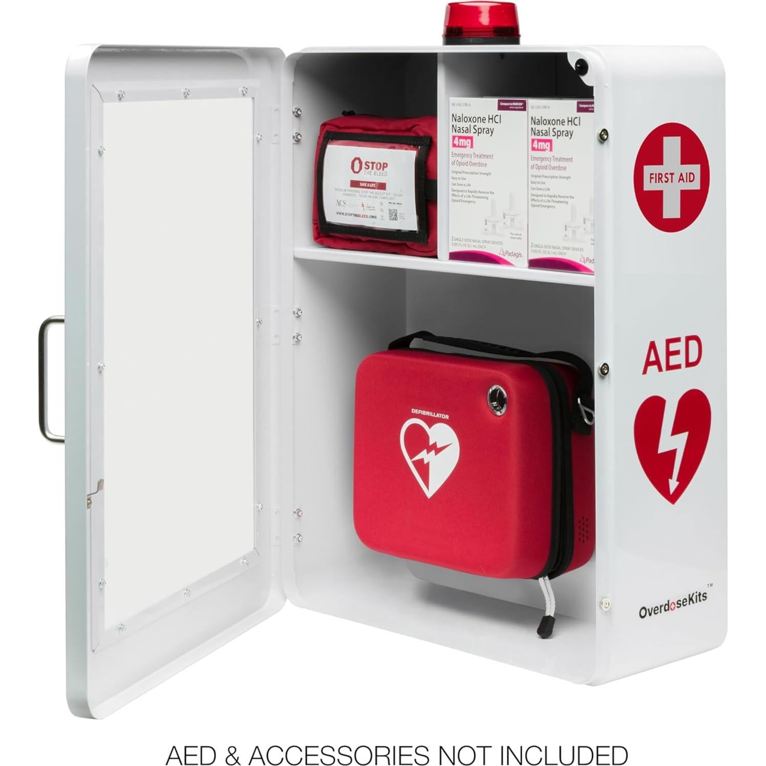 Estación Médica de Emergencia Kits de Sobredosis Blanca 48.3x40.6cm