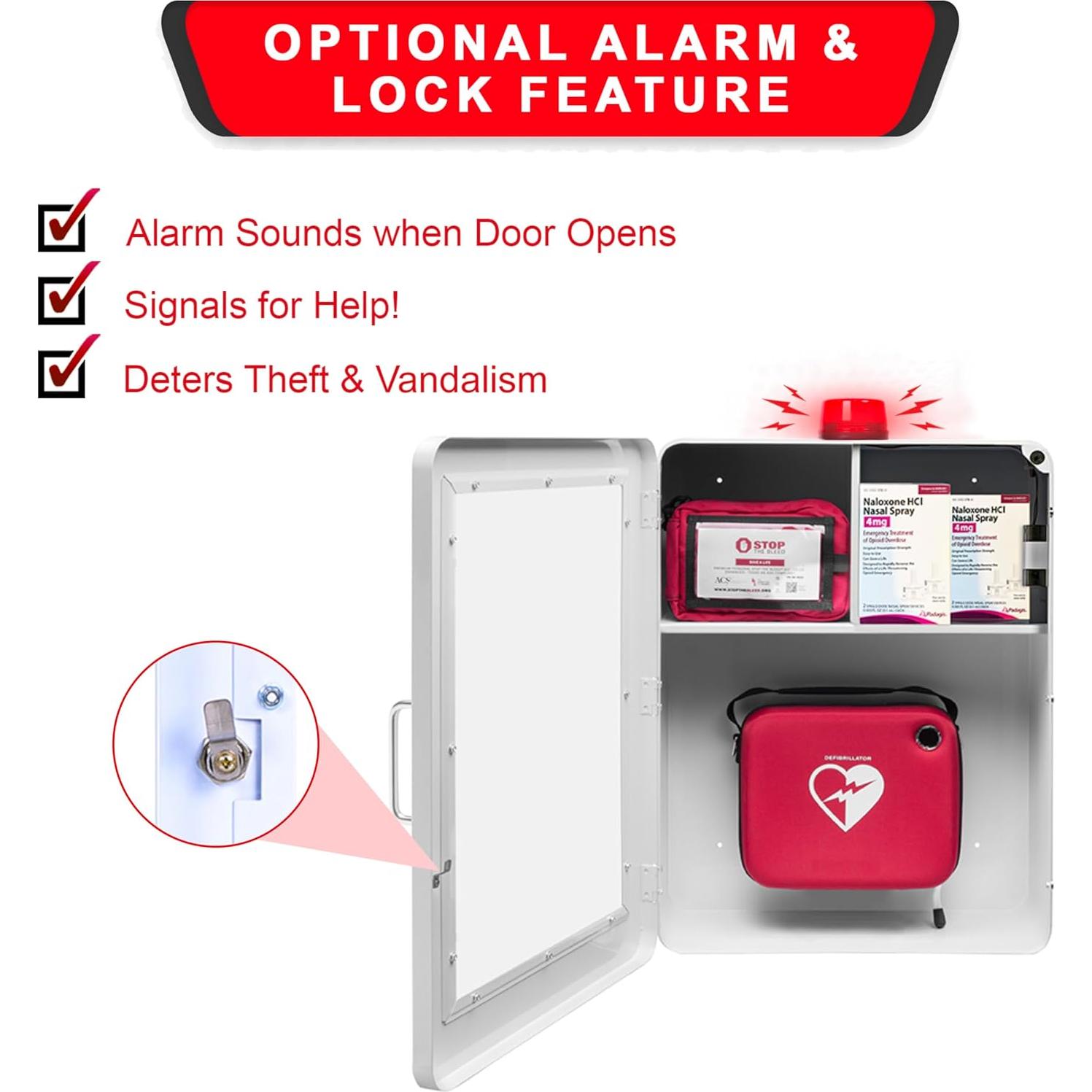 Estación Médica de Emergencia Kits de Sobredosis Blanca 48.3x40.6cm