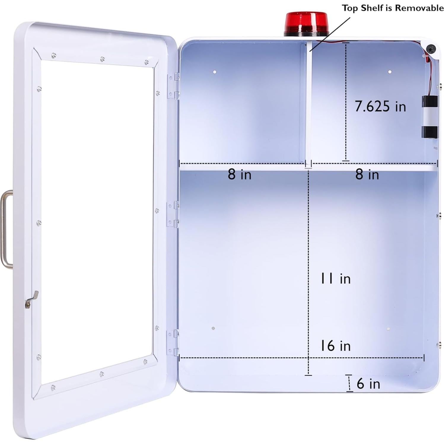 Estación Médica de Emergencia Kits de Sobredosis Blanca 48.3x40.6cm