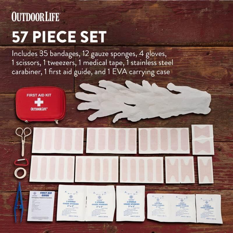 Kit de Primeros Auxilios Outdoor Life 57 Piezas Rojo
