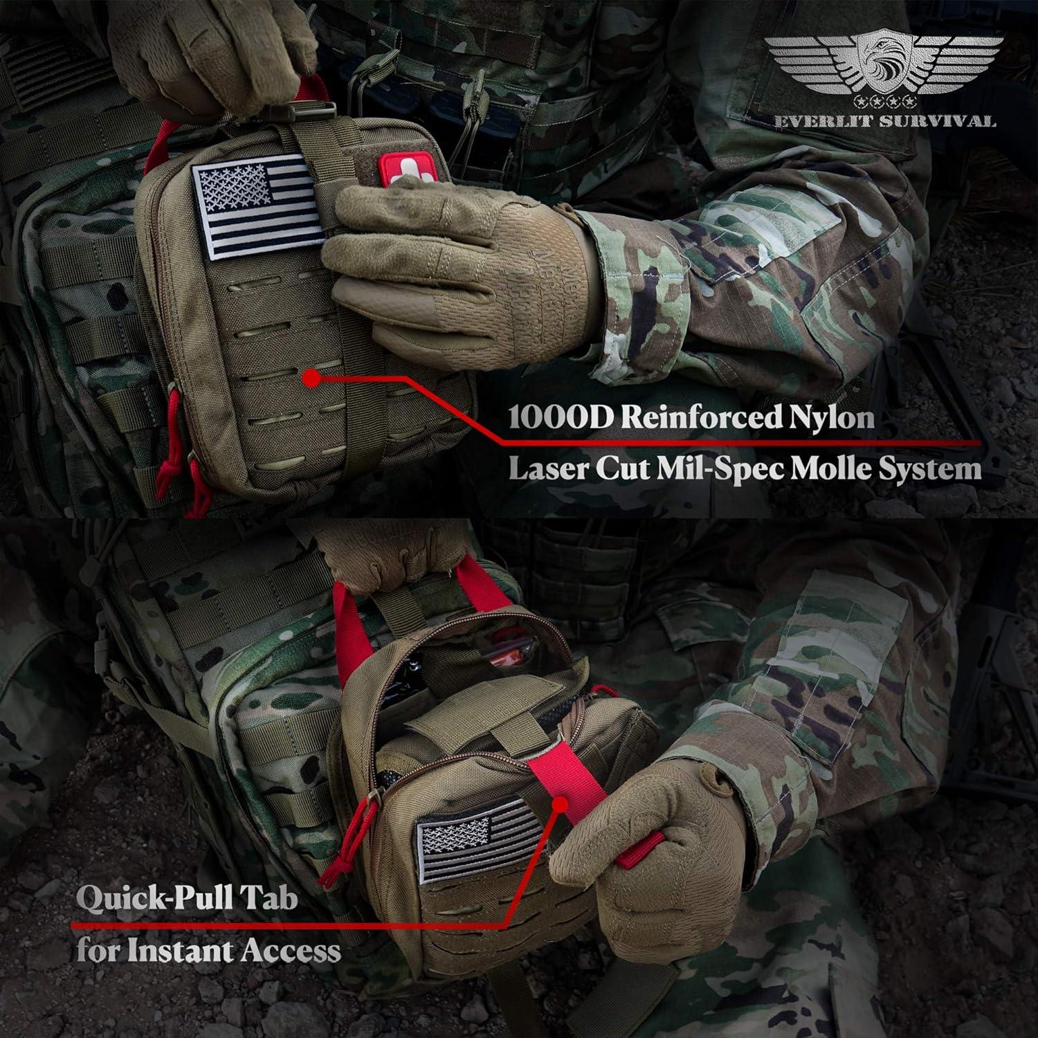 Kit de Trauma de Emergencia Everlit 92 Piezas IFAK Táctico