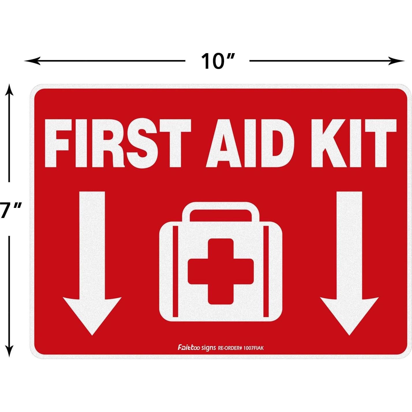 Calcomanías de Kit de Primeros Auxilios Faittoo - Paquete de 4
